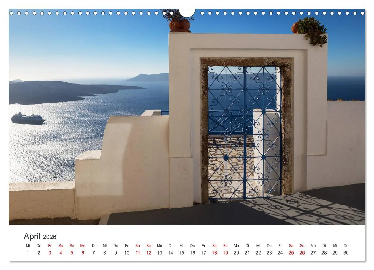 Bild: 9783457639498 | Santorini Fira &amp; Firostefani (Wandkalender 2026 DIN A3 quer),...