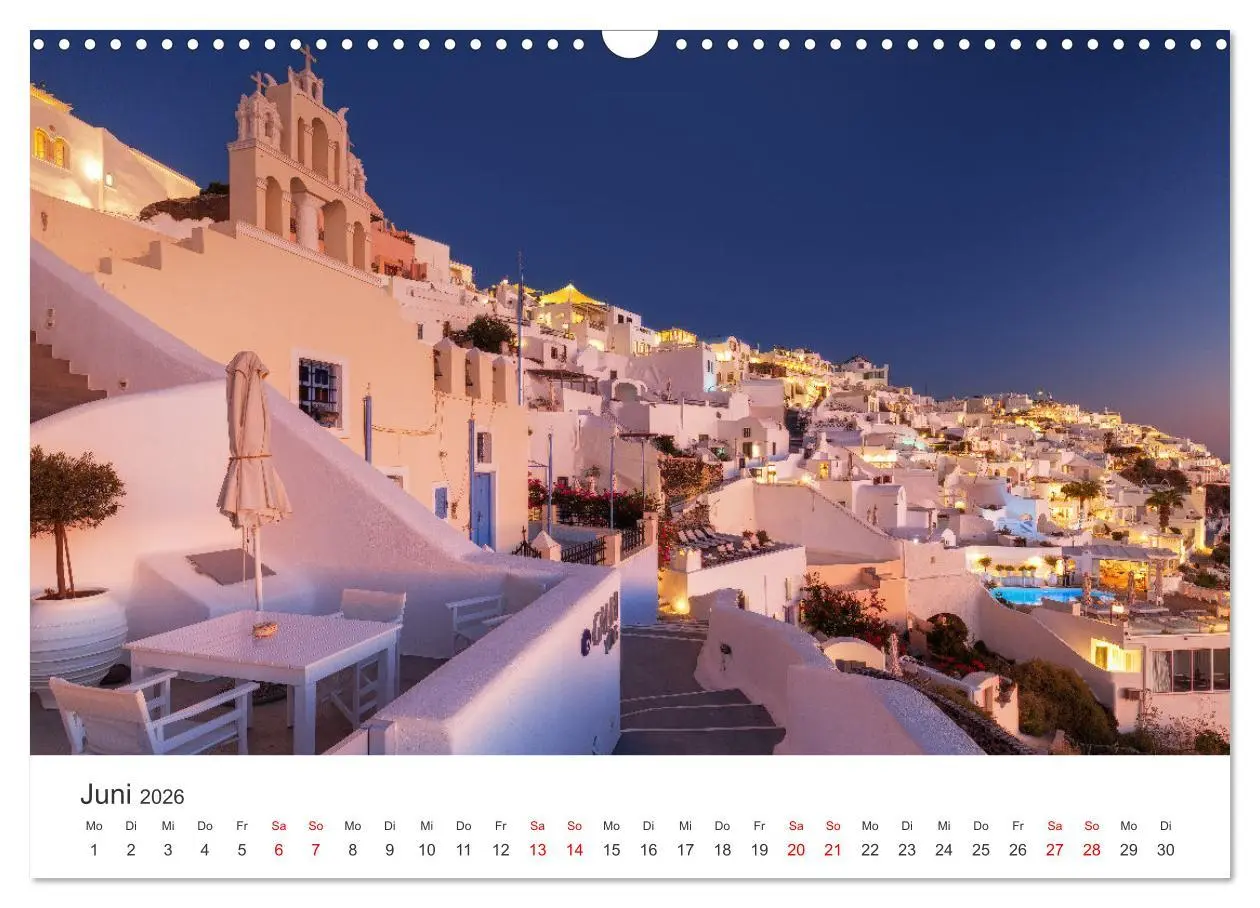 Bild: 9783457639498 | Santorini Fira &amp; Firostefani (Wandkalender 2026 DIN A3 quer),...
