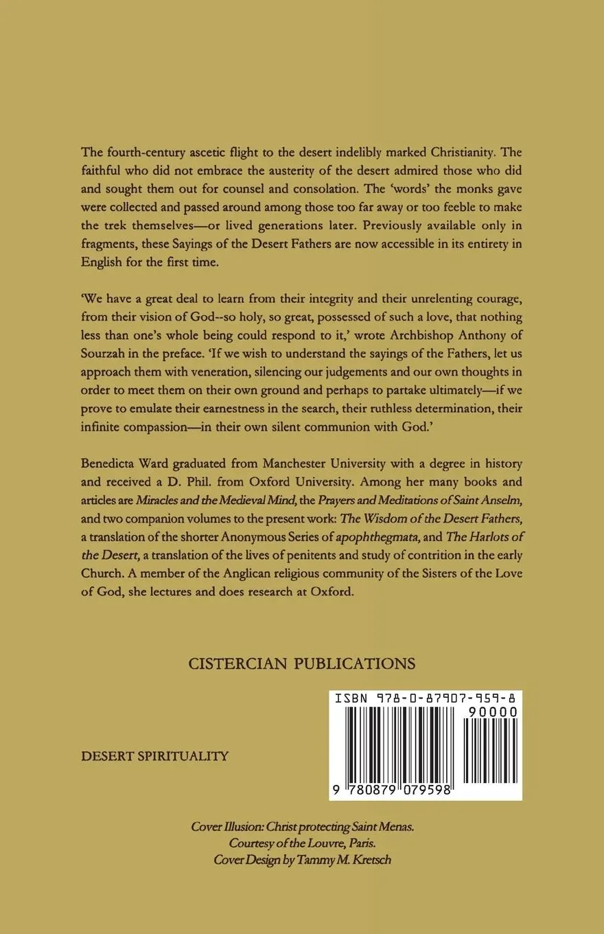 Rückseite: 9780879079598 | Sayings of the Desert Fathers | The Alphabetical Collection | Mcgrath