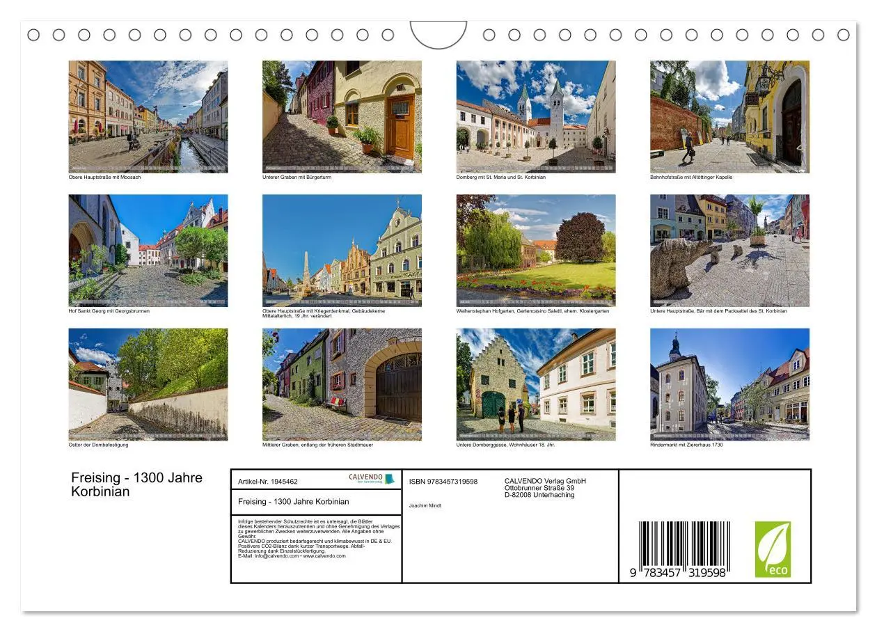 Bild: 9783457319598 | Freising - 1300 Jahre Korbinian (Wandkalender 2026 DIN A4 quer),...
