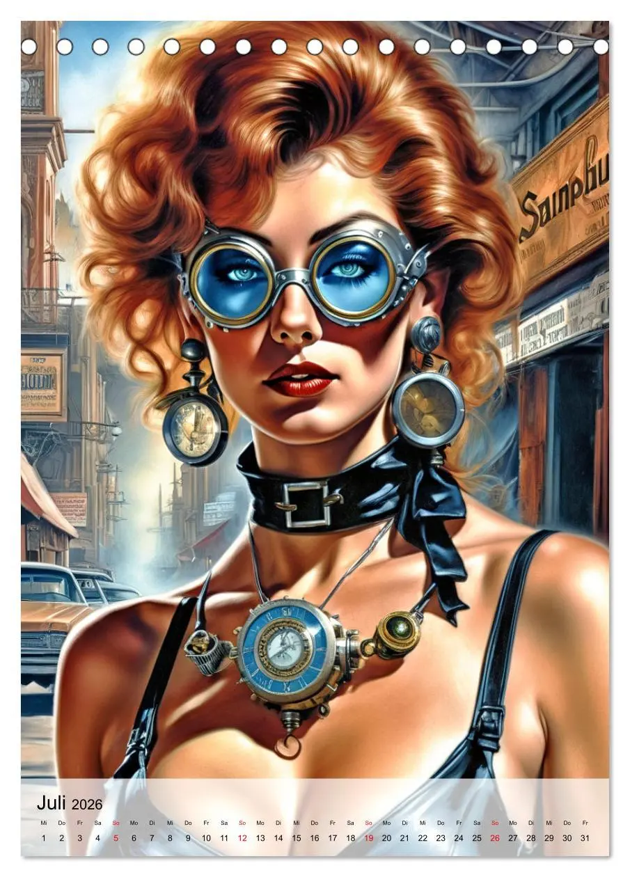 Bild: 9783516269598 | Ladies mit Steampunk-Flair (Tischkalender 2026 DIN A5 hoch),...