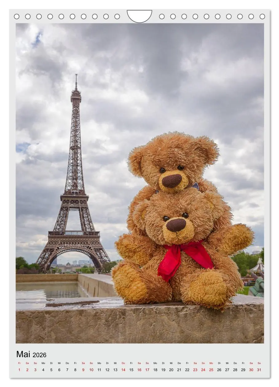 Bild: 9783516409598 | Travelling Teddy in Europa (Wandkalender 2026 DIN A4 hoch),...
