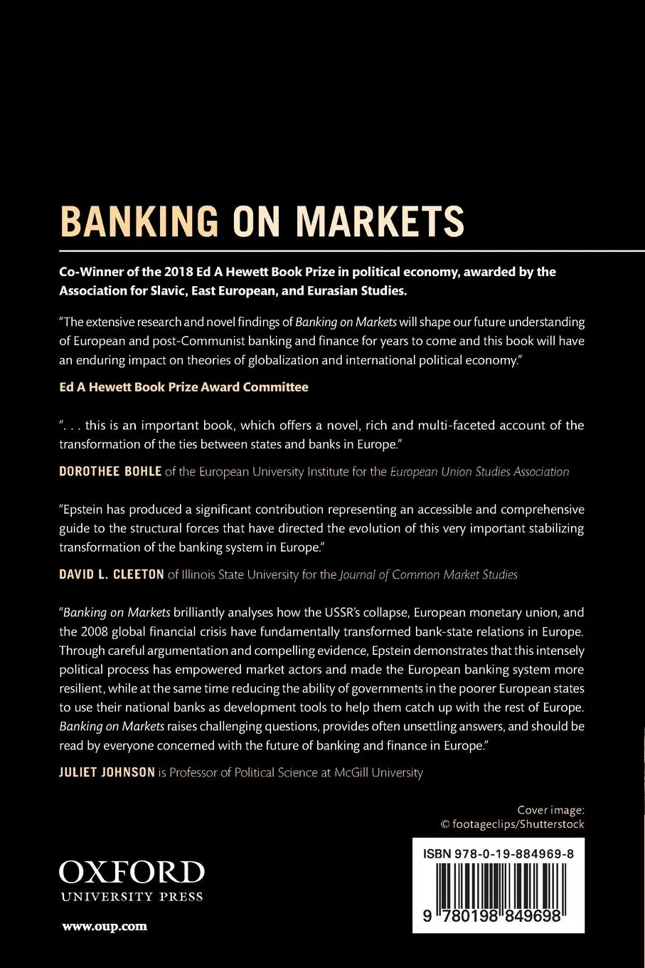 Rückseite: 9780198849698 | BANKING ON MARKETS P | Epstein | Taschenbuch | Kartoniert / Broschiert