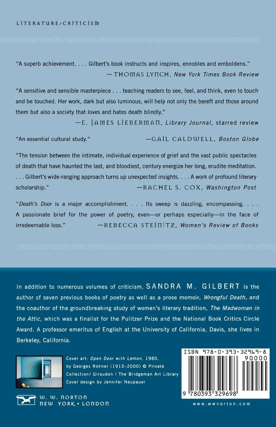 Rückseite: 9780393329698 | Death's Door | Modern Dying and the Ways We Grieve | Sandra M. Gilbert