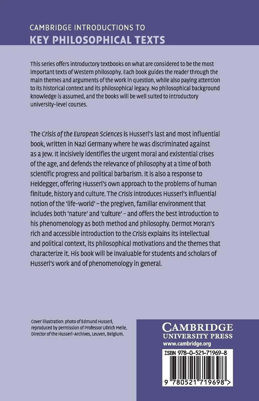 Rückseite: 9780521719698 | Husserl's Crisis of the European Sciences and Transcendental...