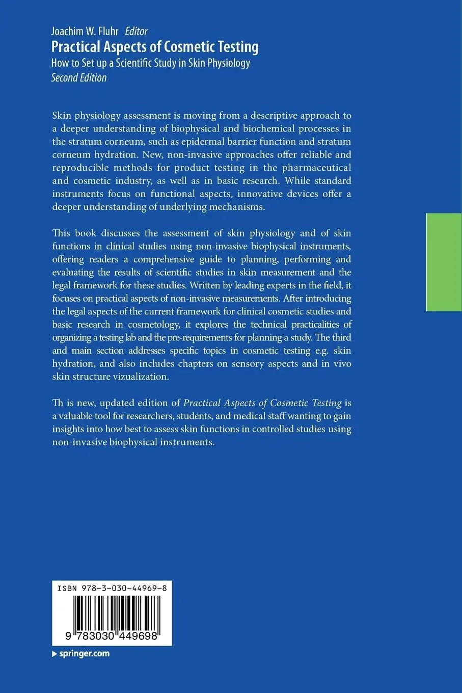 Rückseite: 9783030449698 | Practical Aspects of Cosmetic Testing | Joachim W. Fluhr | Taschenbuch