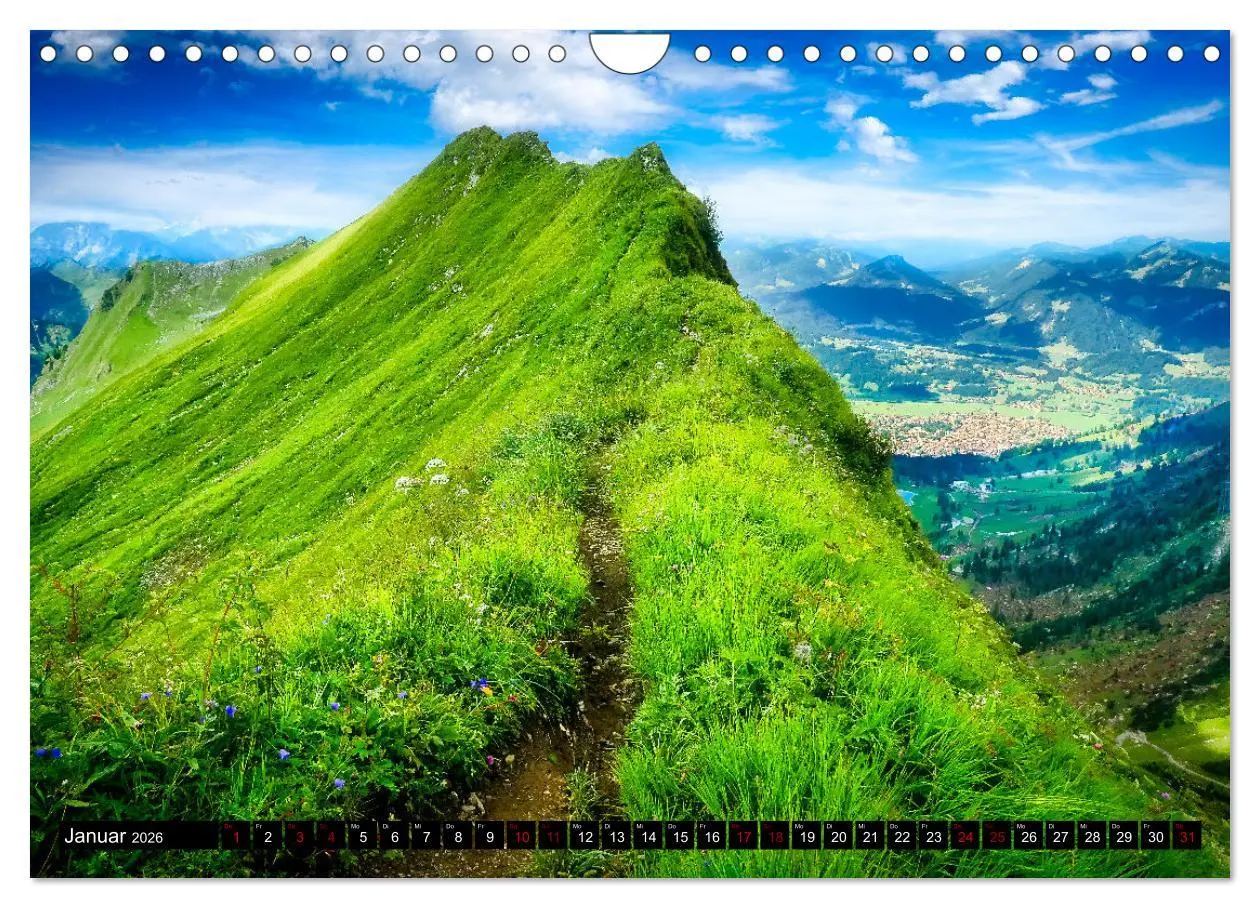 Bild: 9783457619698 | Oberstdorfer Bergwelt (Wandkalender 2026 DIN A4 quer), CALVENDO...
