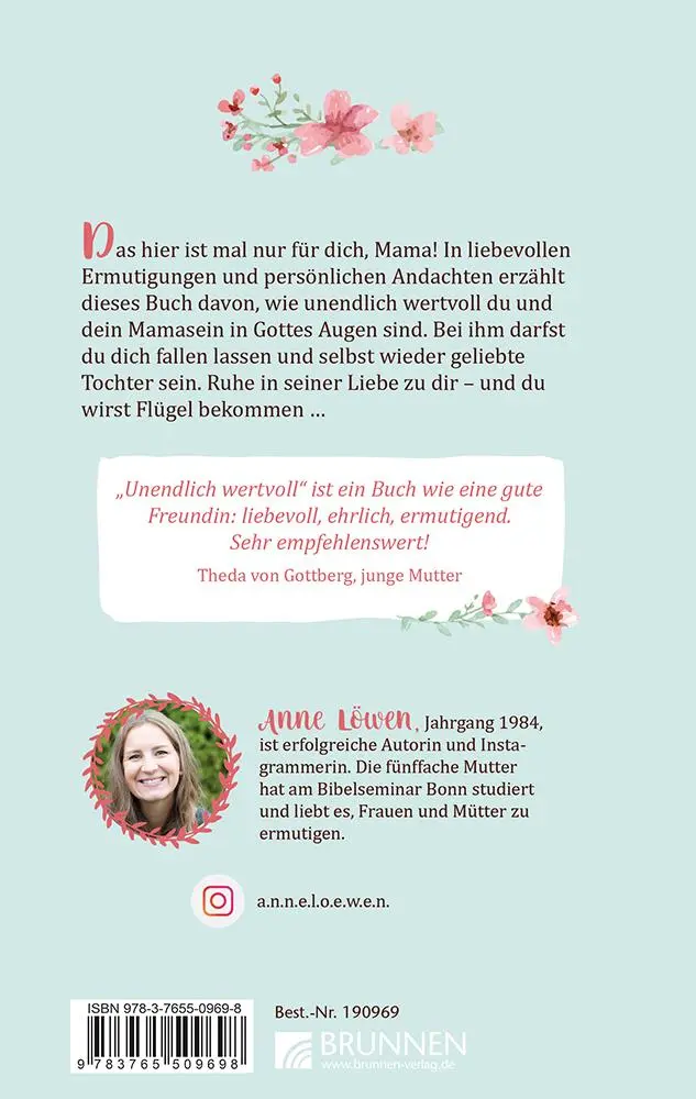 Rückseite: 9783765509698 | Unendlich wertvoll | Sofapausen für junge Mamas | Anne Löwen | Buch