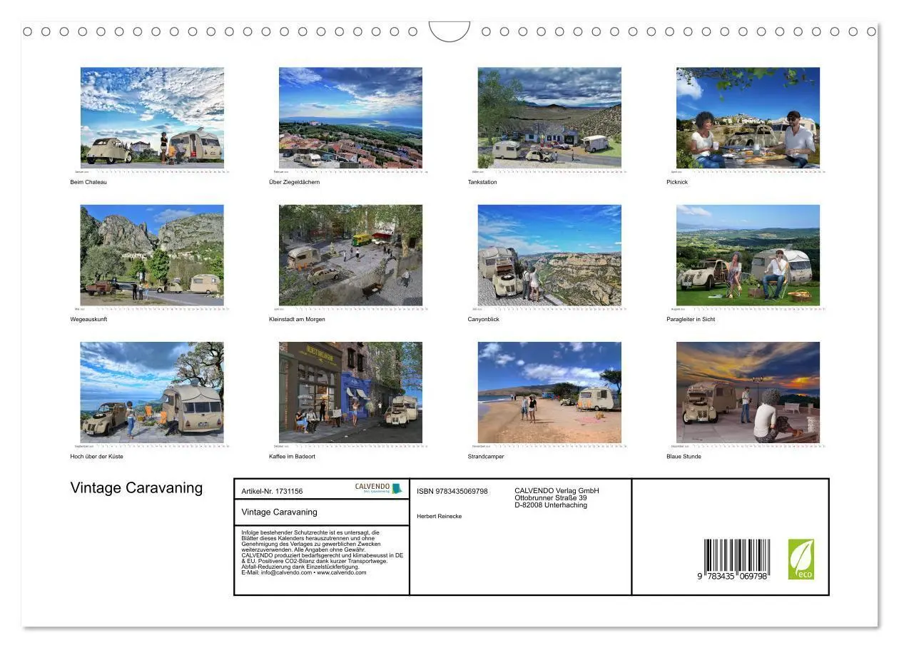 Bild: 9783435069798 | Vintage Caravaning (Wandkalender 2025 DIN A3 quer), CALVENDO...