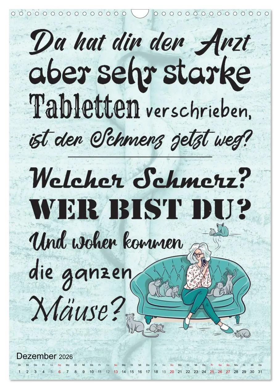 Bild: 9783516319798 | Spaß im Wartezimmer (Wandkalender 2026 DIN A3 hoch), CALVENDO...