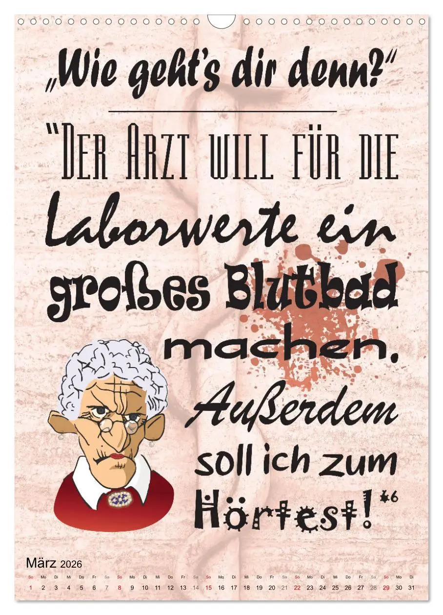 Bild: 9783516319798 | Spaß im Wartezimmer (Wandkalender 2026 DIN A3 hoch), CALVENDO...