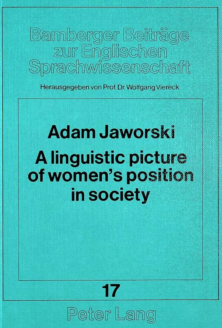 A linguistic picture of womens position in society - Wolfgang Viereck Kartoniert (TB)