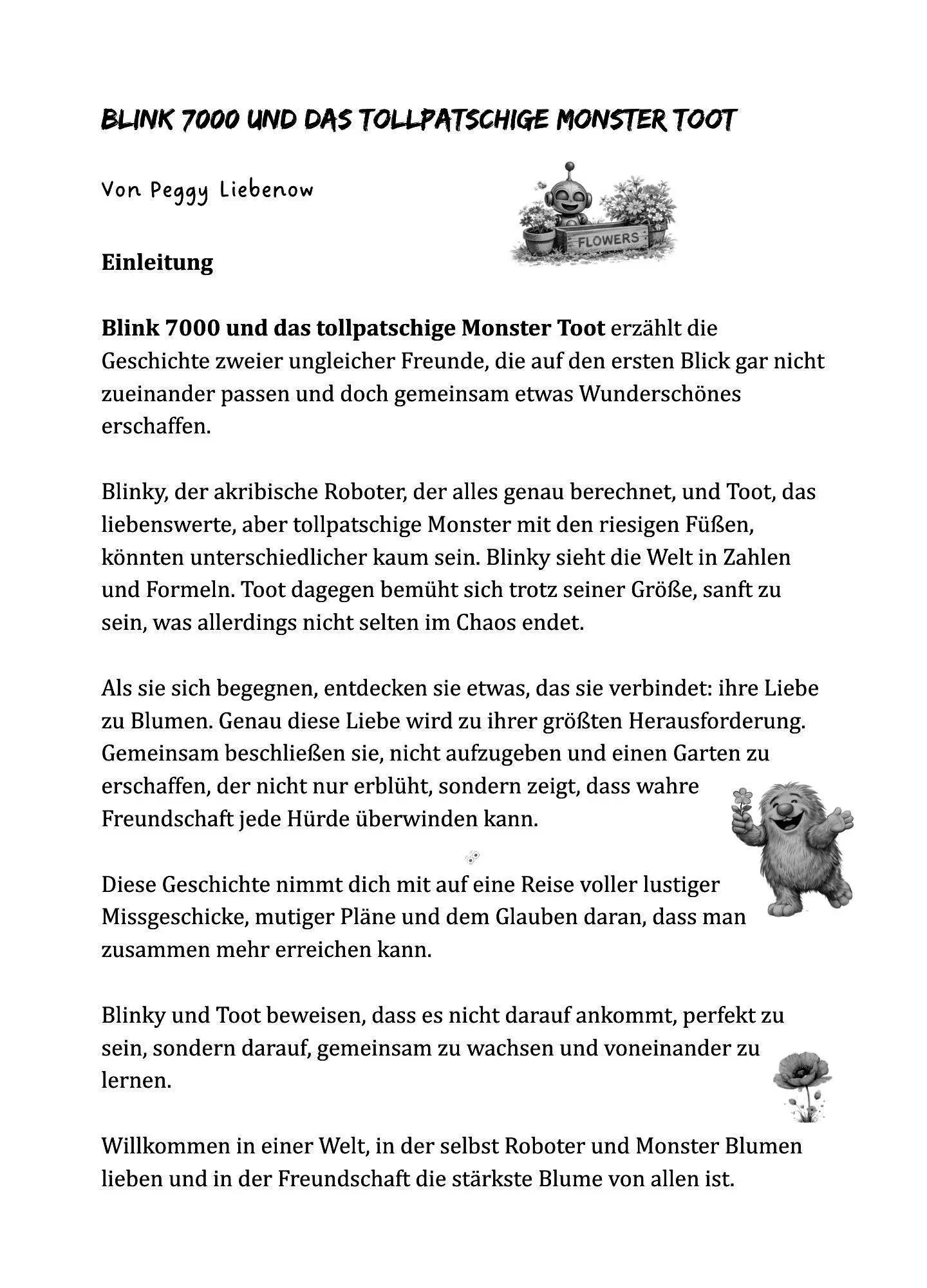 Bild: 9783982619798 | Blink 7000 und das tollpatschige Monster Toot | Peggy Liebenow | Buch