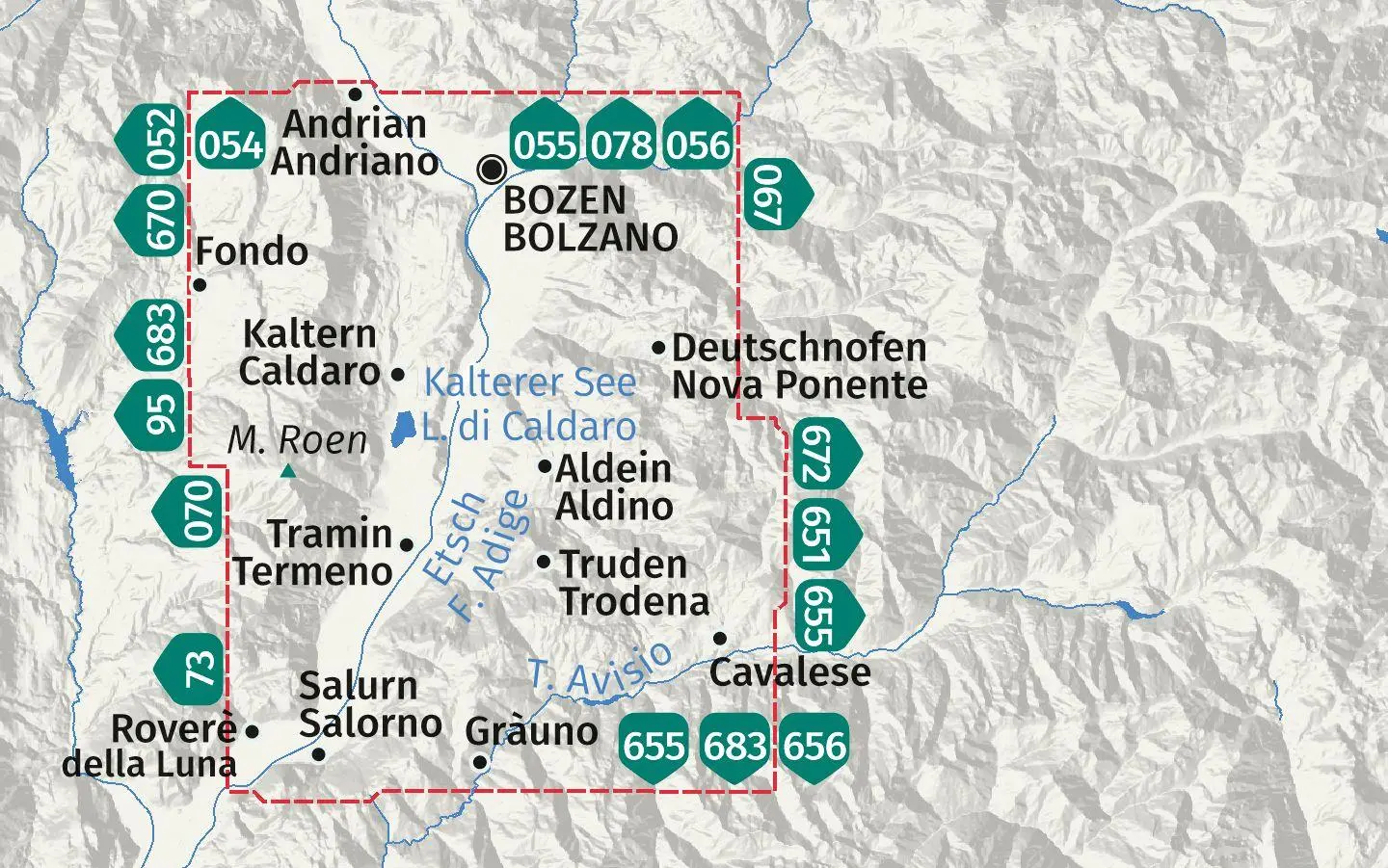 Bild: 9783991219798 | KOMPASS Wanderkarte 074 Südtiroler Weinstraße, Unterland / Strada...