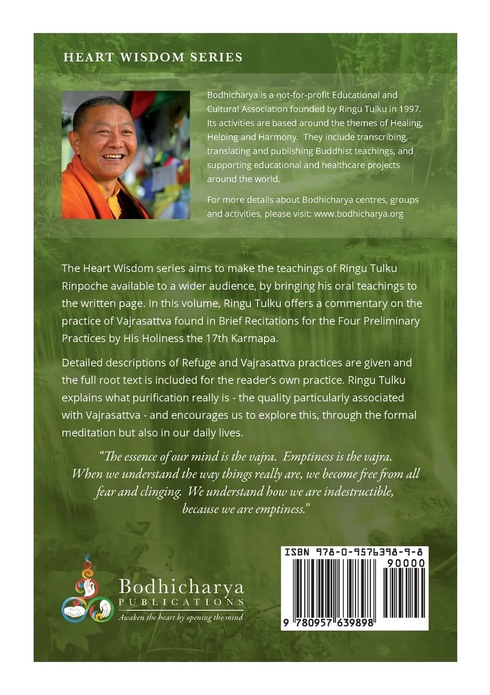 Rückseite: 9780957639898 | Being Pure | The Practice of Vajrasattva | Ringu Tulku | Taschenbuch