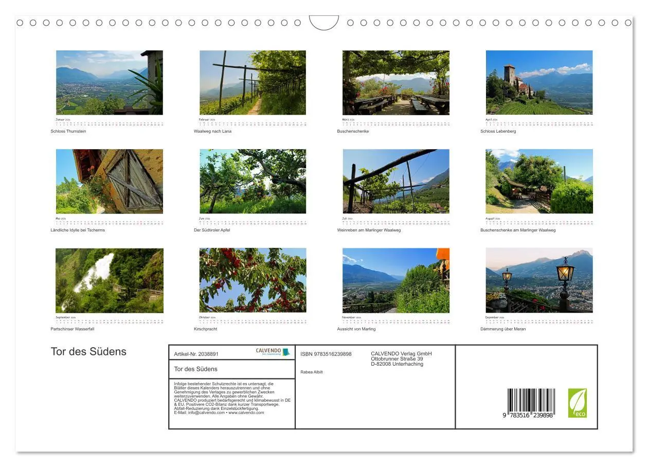 Bild: 9783516239898 | Tor des Südens (Wandkalender 2026 DIN A3 quer), CALVENDO...