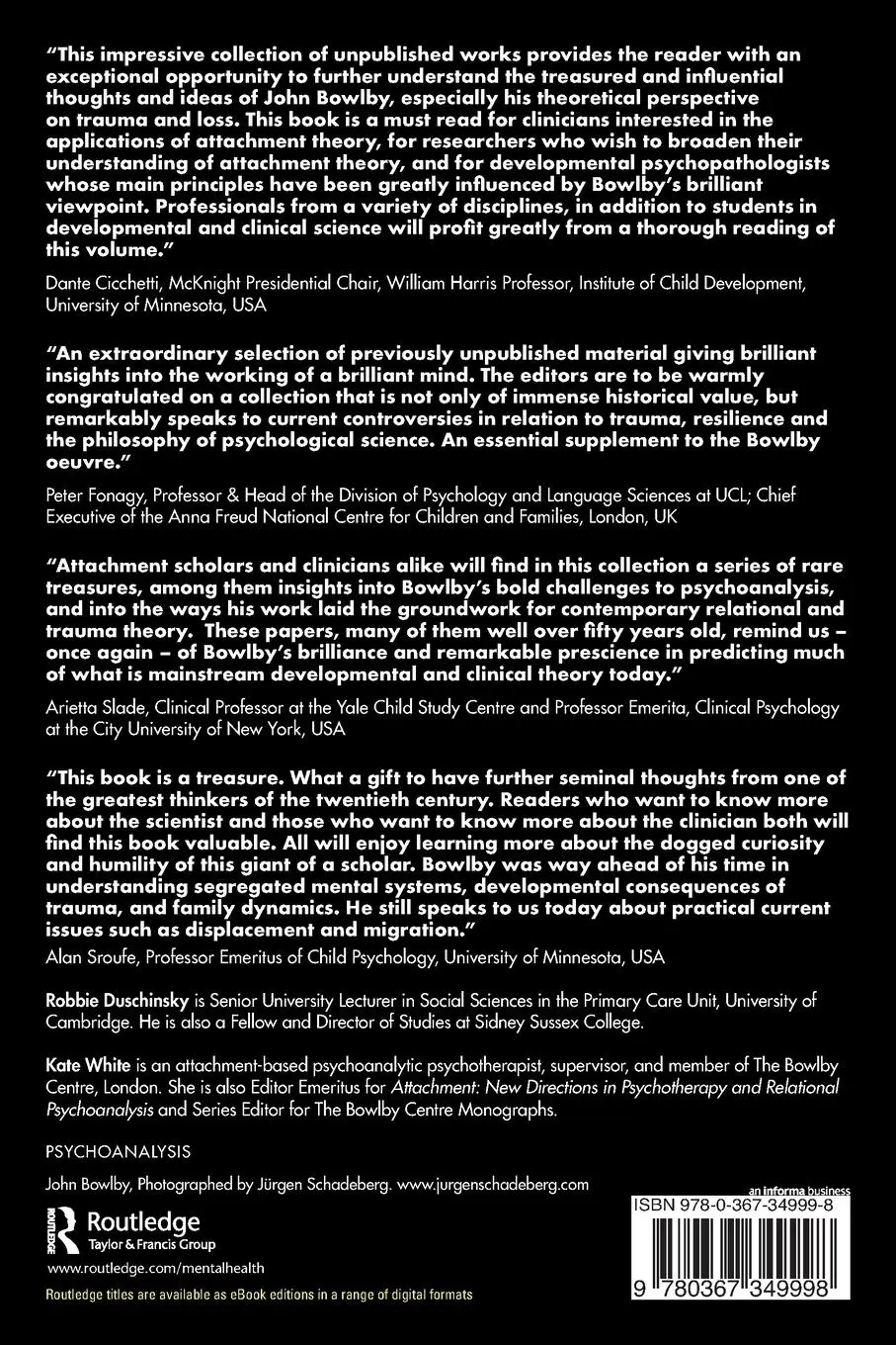 Rückseite: 9780367349998 | Trauma and Loss | Key Texts from the John Bowlby Archive | Taschenbuch