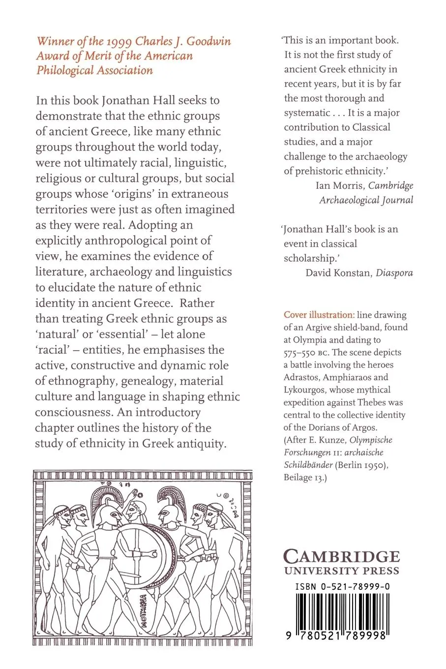 Rückseite: 9780521789998 | Ethnic Identity in Greek Antiquity | Jonathan M. Hall | Taschenbuch