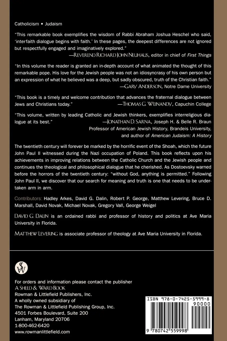 Rückseite: 9780742559998 | John Paul II and the Jewish People | A Christian-Jewish Dialogue