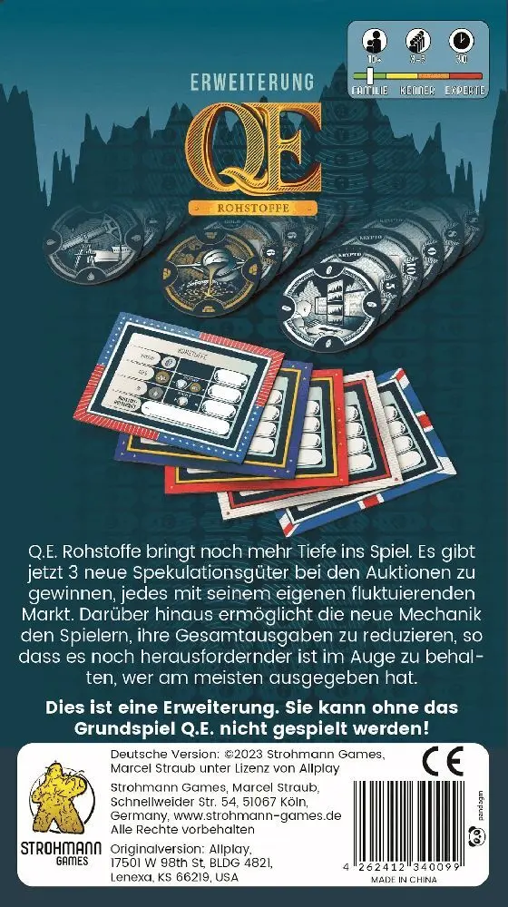 Bild: 4262412340099 | Q.E. - Rohstoffe | Jonathan Gilmour | Spiel | STRD0026 | Deutsch