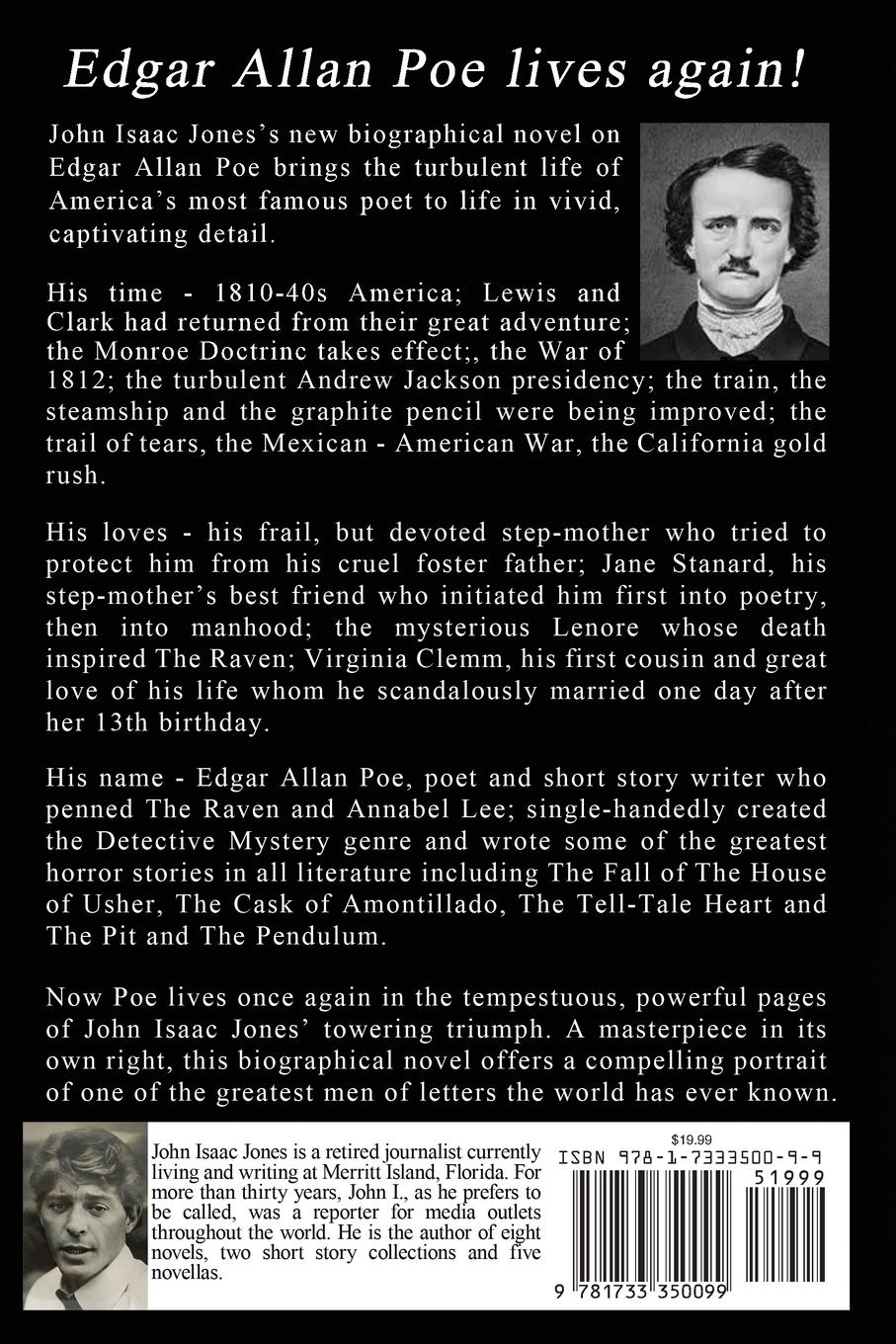 Rückseite: 9781733350099 | A Quiet Madness | A biographical novel of Edgar Allan Poe | Jones