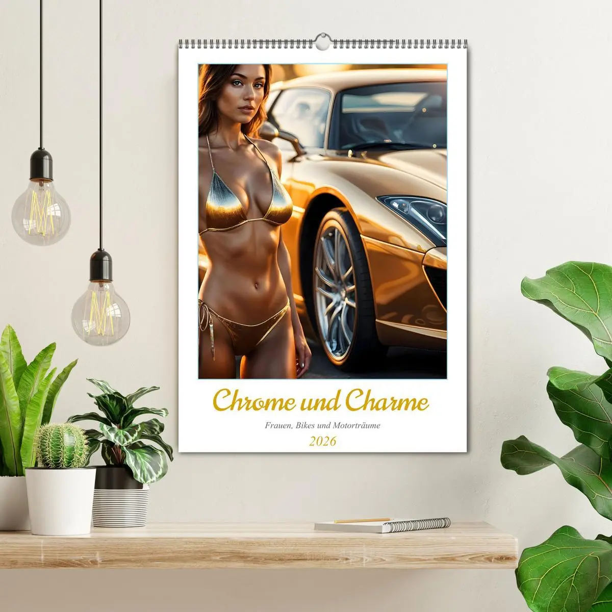 Bild: 9783457250099 | Chrome und Charme - Frauen, Bikes und Motorträume (Wandkalender...