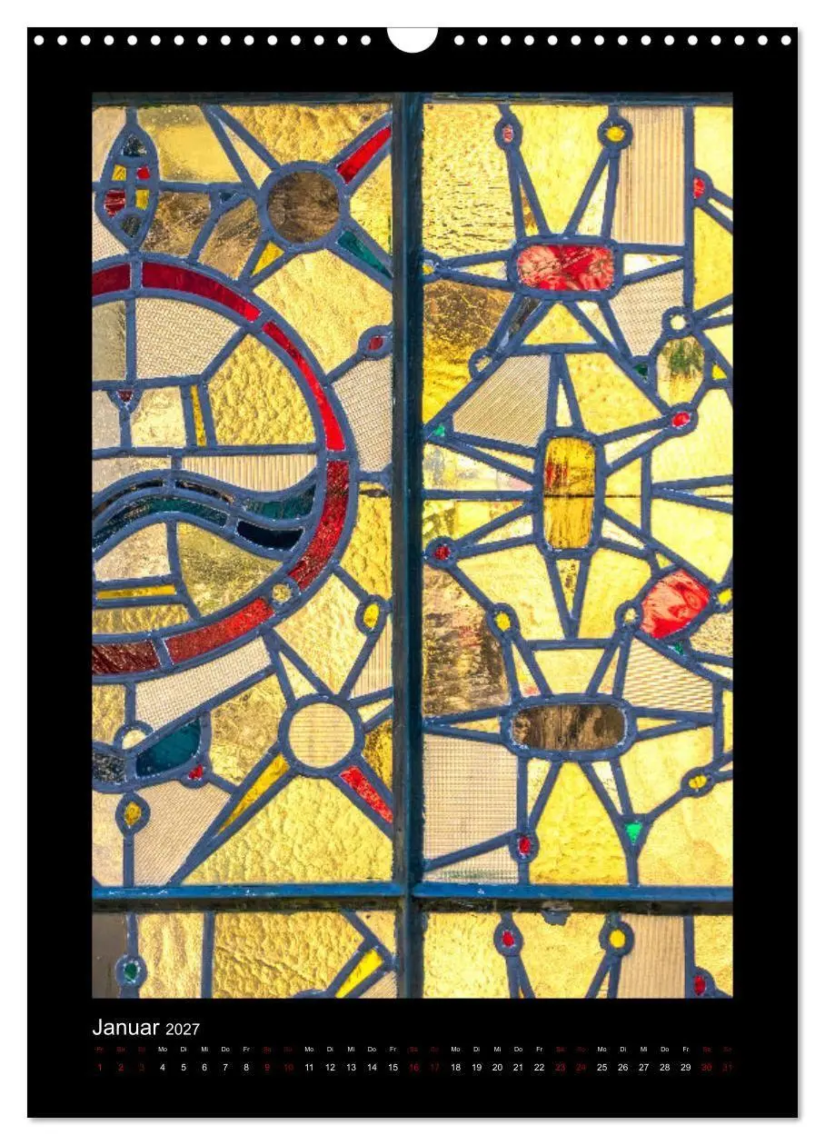 Bild: 9783569500099 | Kirchenfenster - Sakrale Glaskunst (Wandkalender 2027 DIN A3 hoch),...