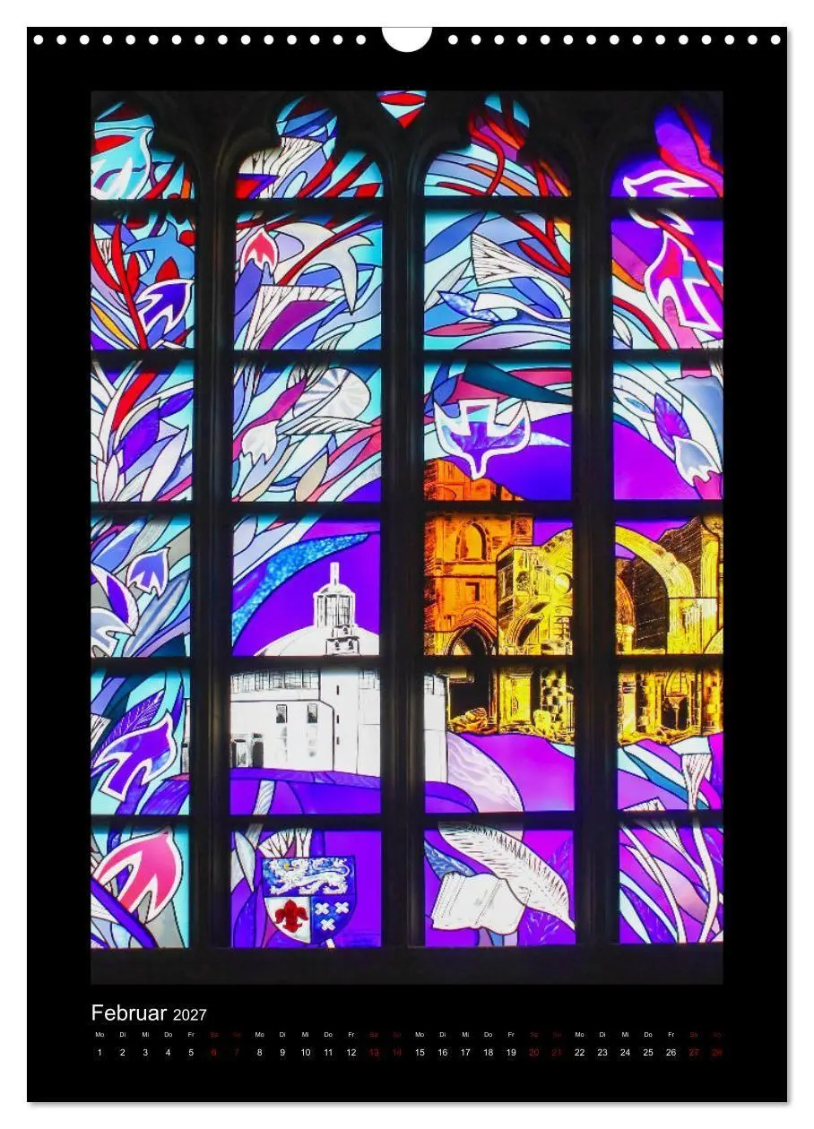 Bild: 9783569500099 | Kirchenfenster - Sakrale Glaskunst (Wandkalender 2027 DIN A3 hoch),...