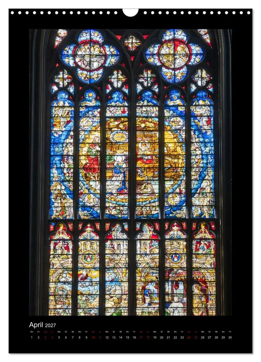 Bild: 9783569500099 | Kirchenfenster - Sakrale Glaskunst (Wandkalender 2027 DIN A3 hoch),...