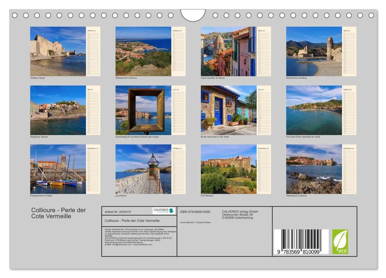 Bild: 9783569810099 | Collioure - Perle der Cote Vermeille (Wandkalender 2027 DIN A4...