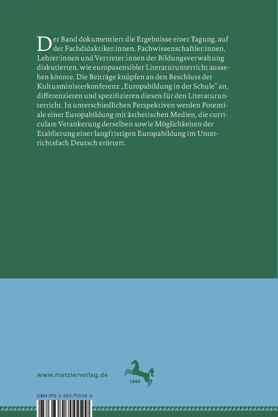 Rückseite: 9783662700099 | 'Europa' im Literaturunterricht | Jennifer Pavlik (u. a.) | Buch | xi