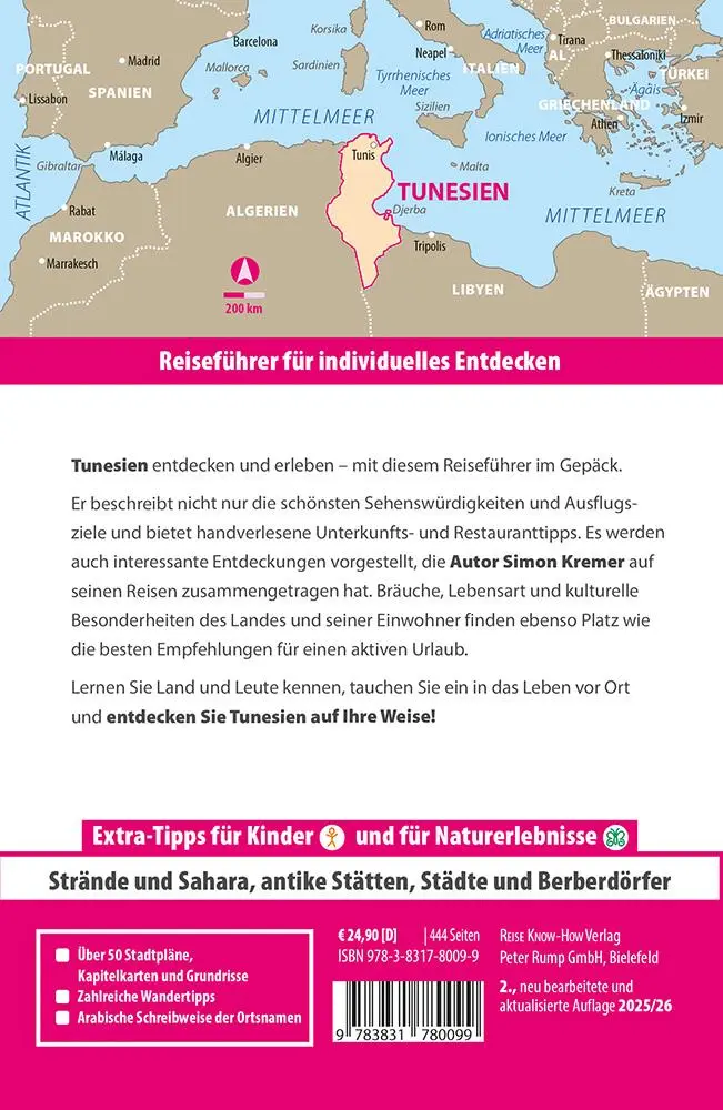 Rückseite: 9783831780099 | Reise Know-How Reiseführer Tunesien | Simon Kremer | Taschenbuch