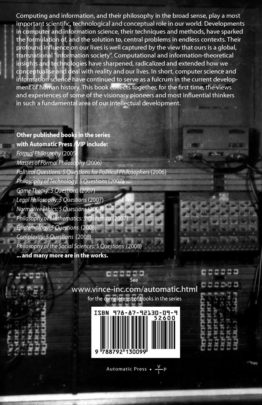 Rückseite: 9788792130099 | Philosophy of Computing and Information | 5 Questions | Floridi | Buch