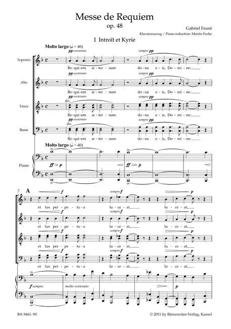 Bild: 9790006540099 | Messe de Requiem op.48, Klavierauszug | Gabriel Fauré | Buch | Deutsch