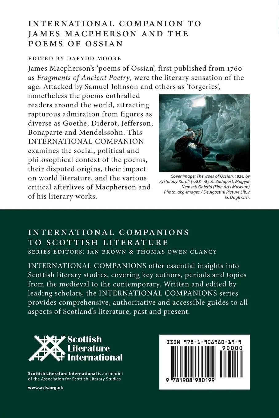 Rückseite: 9781908980199 | International Companion to James Macpherson and The Poems of Ossian