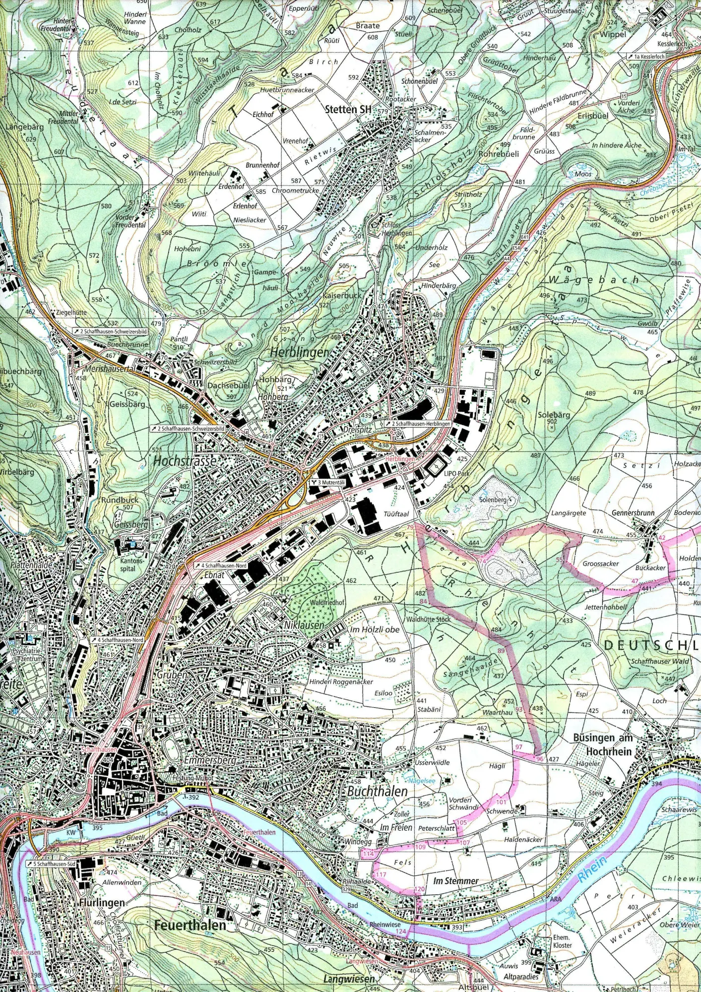 Bild: 9783302250199 | 25019 Schaffhausen | Schleitheim - Neuhausen a. Rhf. - Thayngen | 2026