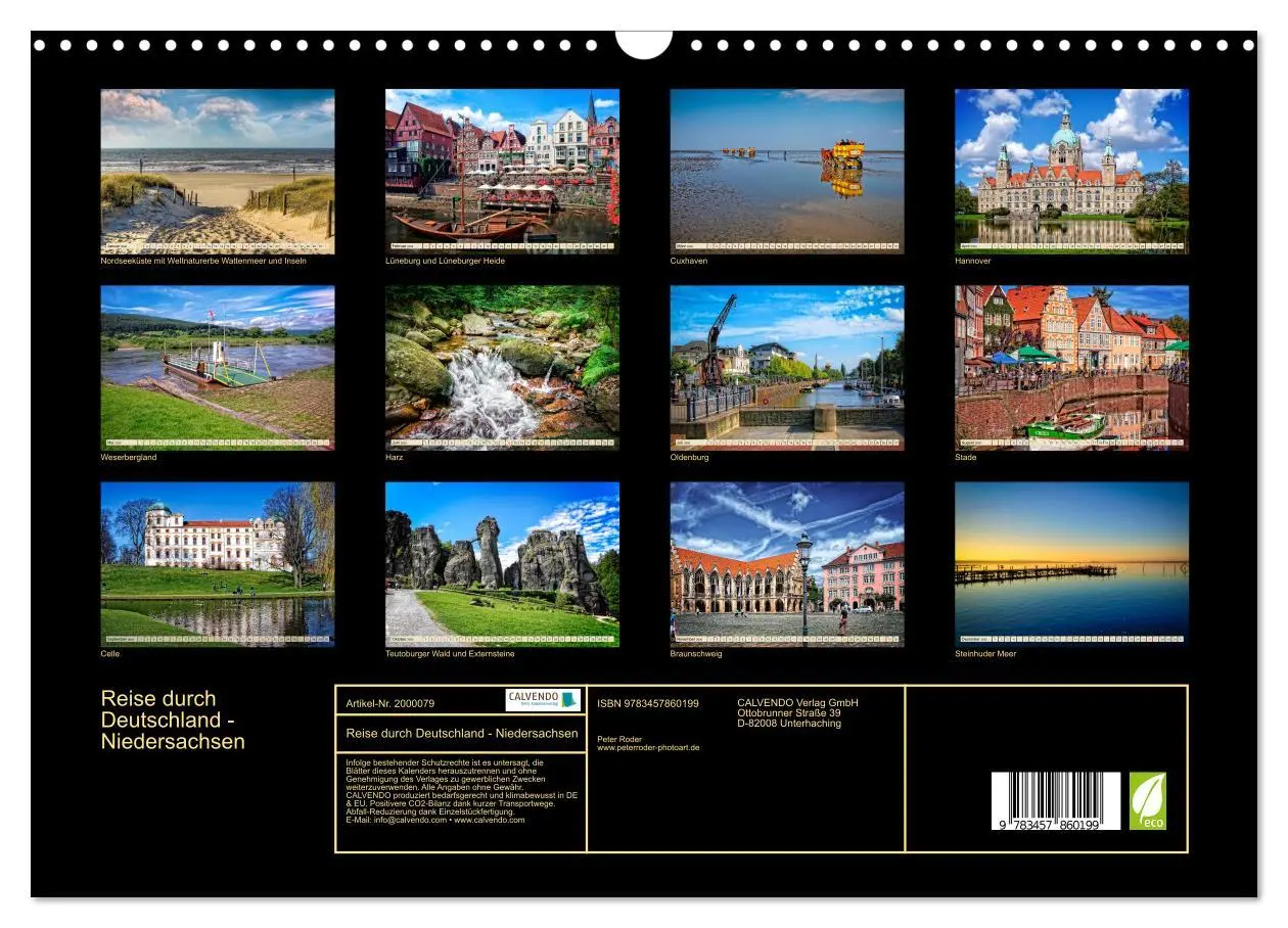 Bild: 9783457860199 | Reise durch Deutschland - Niedersachsen (Wandkalender 2026 DIN A3...