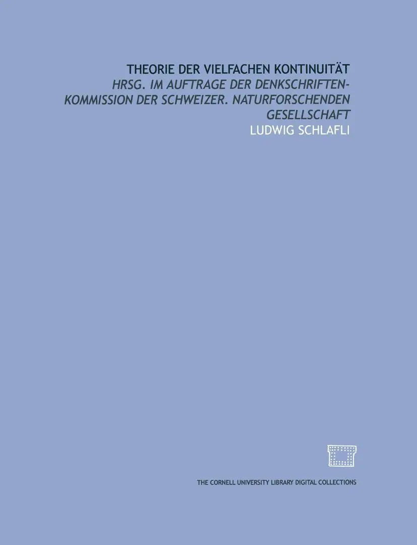 Cover: 9783764380199 | Theorie der vielfachen Kontinuität | L. Schläfli (u. a.) | Taschenbuch