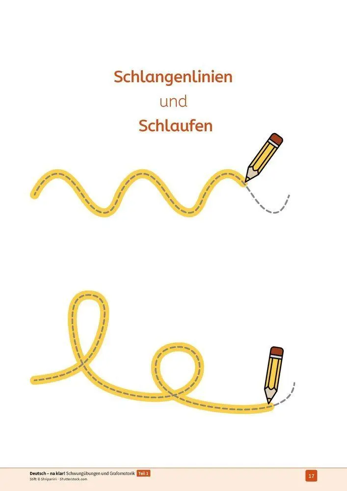 Bild: 9783834670199 | Deutsch - na klar! Schwungübungen und Grafomotorik Teil 1 | Kitzinger