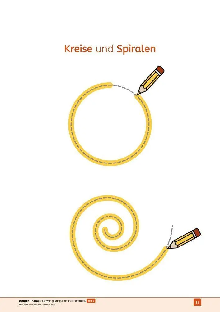 Bild: 9783834670199 | Deutsch - na klar! Schwungübungen und Grafomotorik Teil 1 | Kitzinger