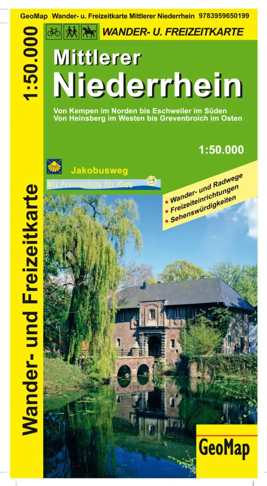 Cover: 9783959650199 | Mittlerer Niederrhein Wander- und Freizeitkarte | 1:50.000 | Gefalzt