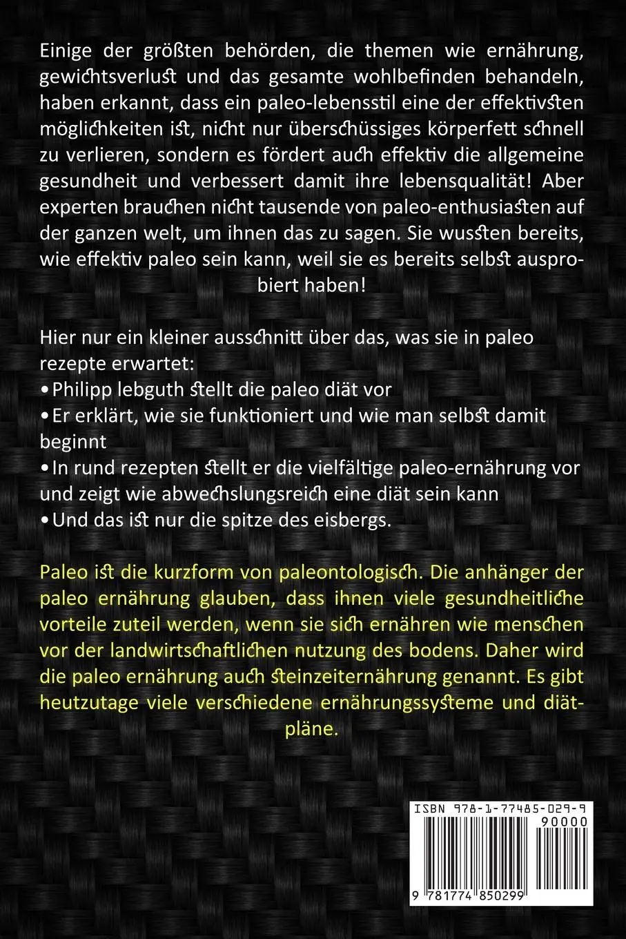 Rückseite: 9781774850299 | Paläo-diät | Alexander Schuster | Taschenbuch | 2021 | Alex Howard