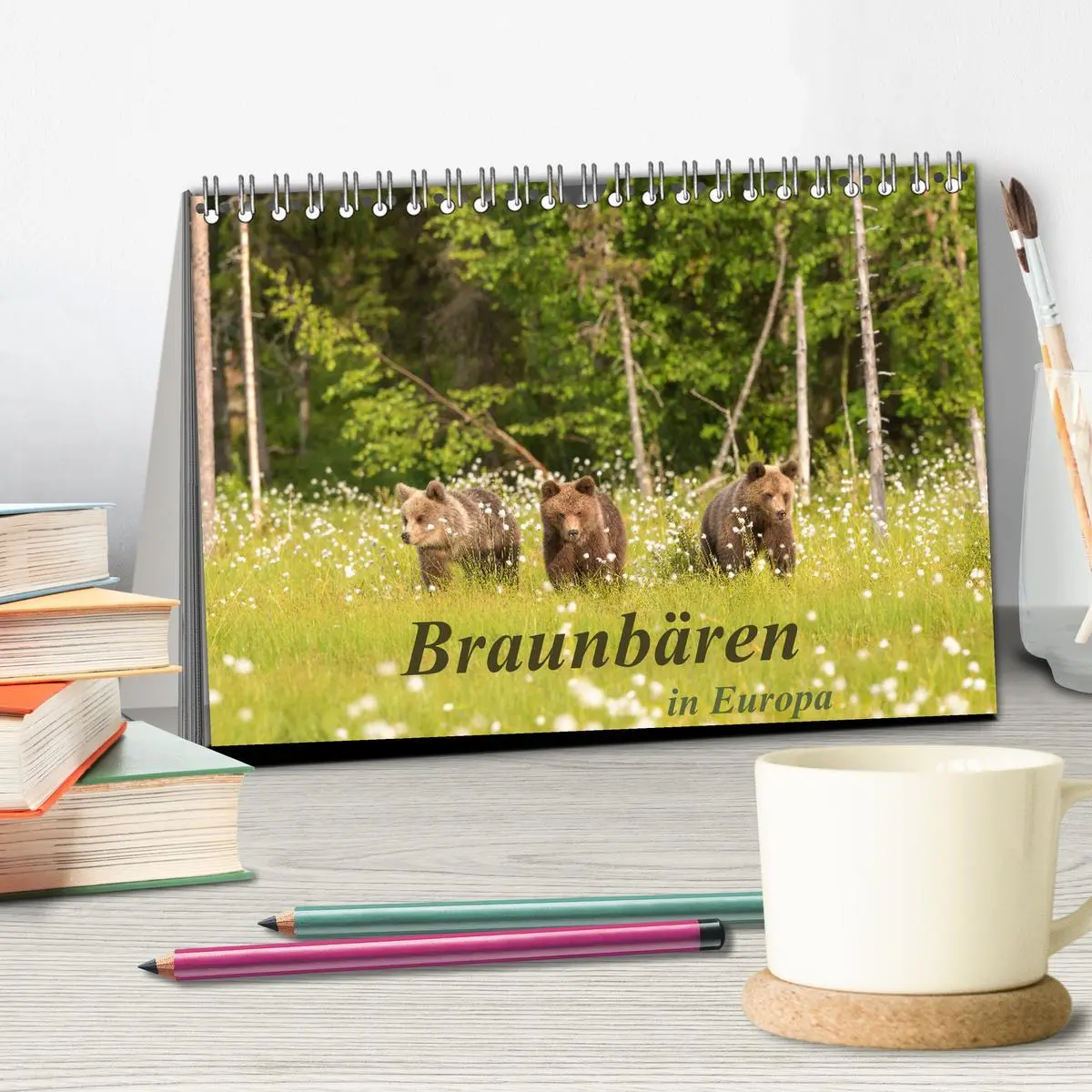 Bild: 9783457780299 | Braunbären in Europa (Tischkalender 2026 DIN A5 quer), CALVENDO...