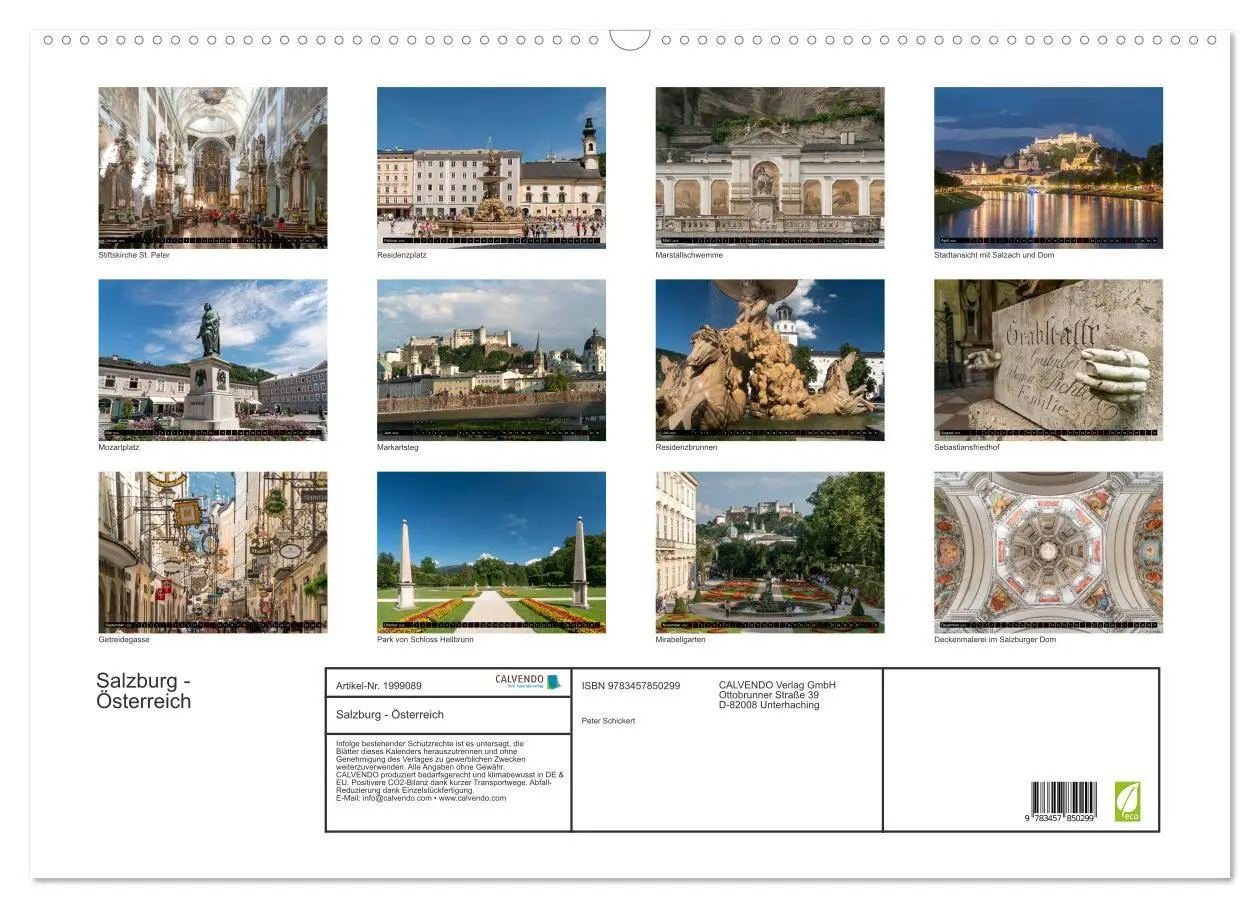 Bild: 9783457850299 | Salzburg - Österreich (Wandkalender 2026 DIN A2 quer), CALVENDO...