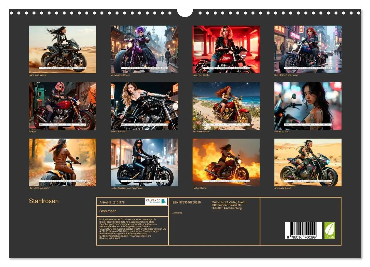 Bild: 9783516700299 | Stahlrosen (Wandkalender 2026 DIN A3 quer), CALVENDO Monatskalender