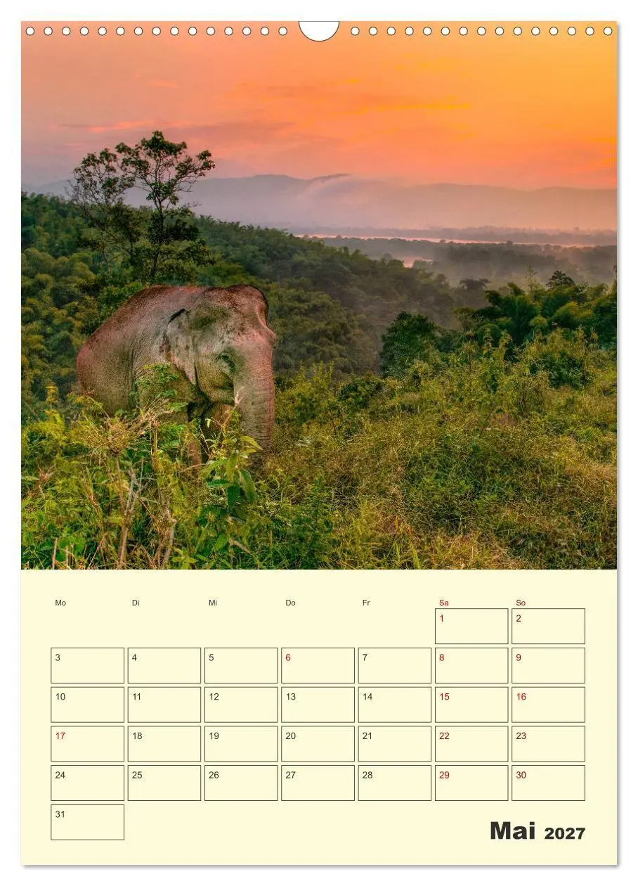 Bild: 9783569580299 | ELEFANTEN - Asiens graue Riesen (Wandkalender 2027 DIN A3 hoch),...