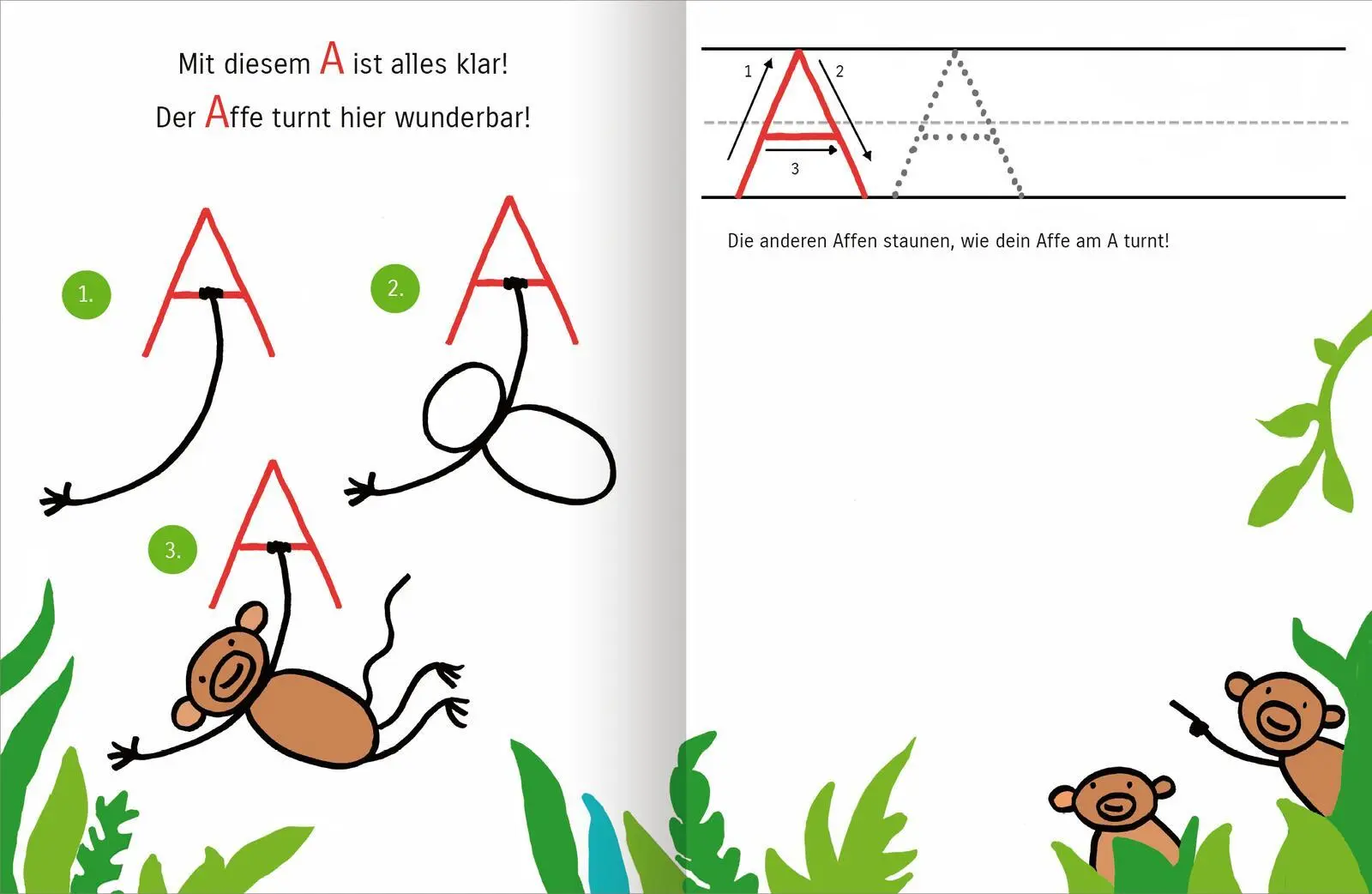 Bild: 9783845860299 | Mit Affe, Bär und Reh lerne ich das ABC | Katja Mensing | Taschenbuch