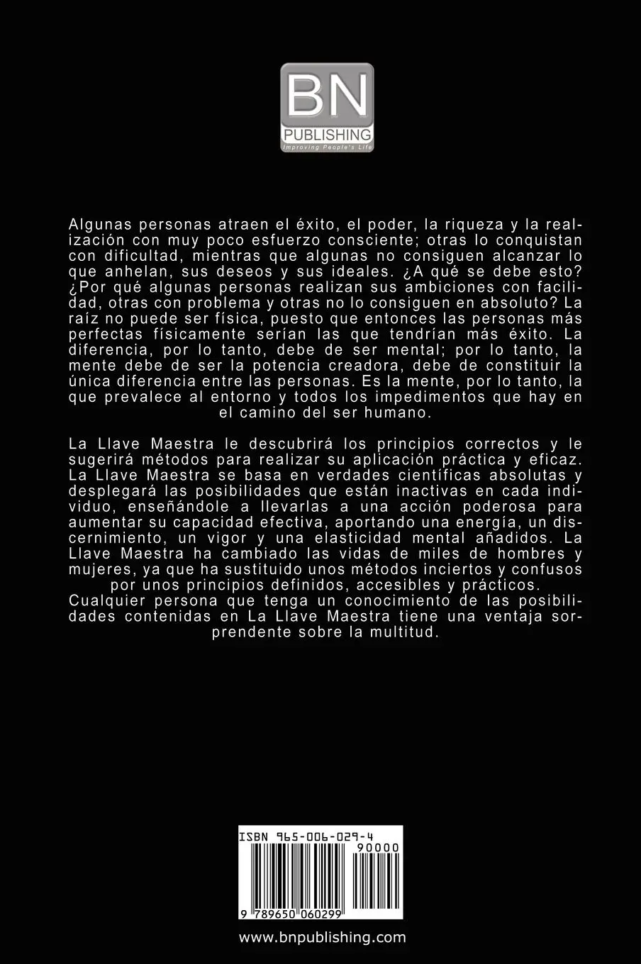Rückseite: 9789650060299 | La Llave Maestra / The Master Key System by Charles F. Haanel | Haanel