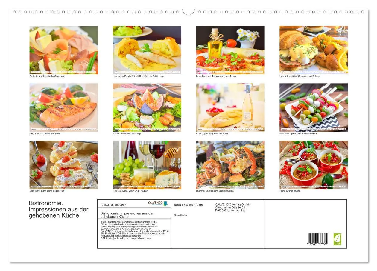 Bild: 9783457770399 | Bistronomie. Impressionen aus der gehobenen Küche (Wandkalender...
