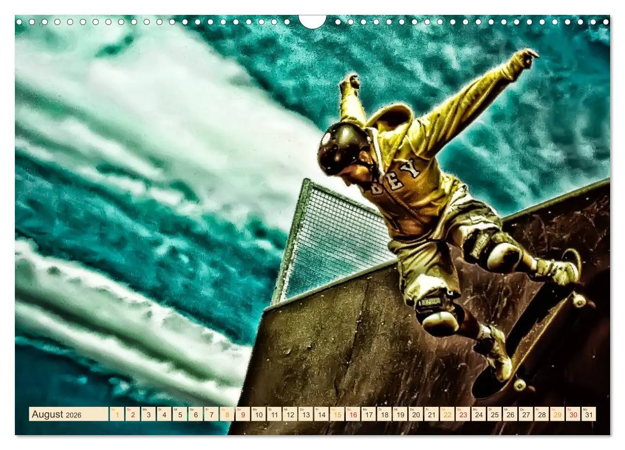 Bild: 9783457910399 | Skateboarding, so cool (Wandkalender 2026 DIN A3 quer), CALVENDO...